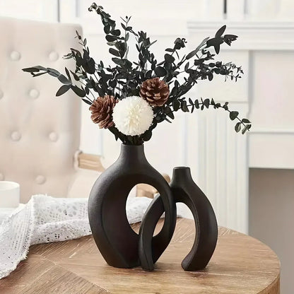 Chic Boho Ceramic Vases Set